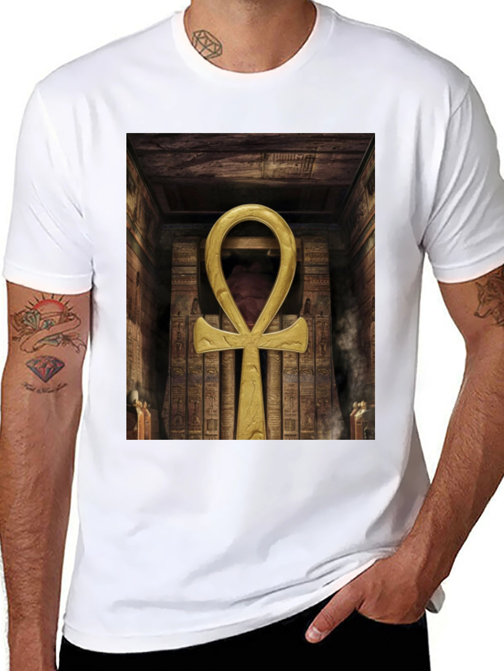 Ankh Egyptian Tomb Graphic T-Shirt