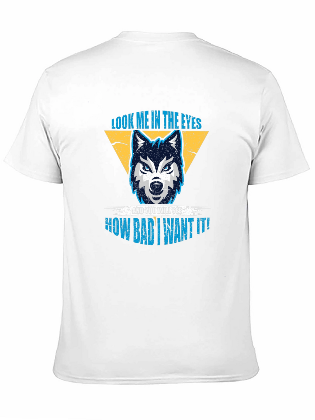 Wolf Eyes Graphic Print Black T-Shirt