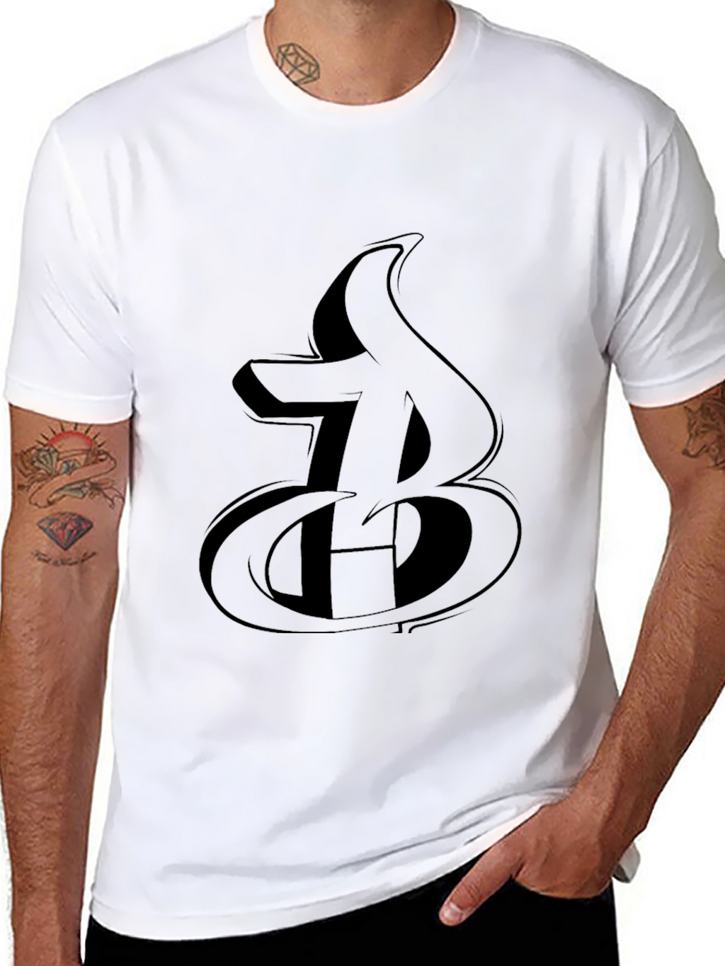 Bold Black Graphic Tee
