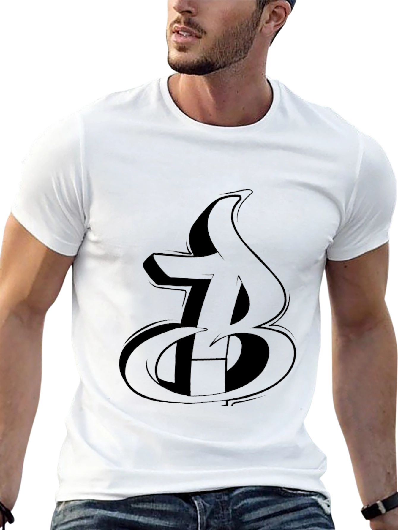Bold Black Graphic Tee