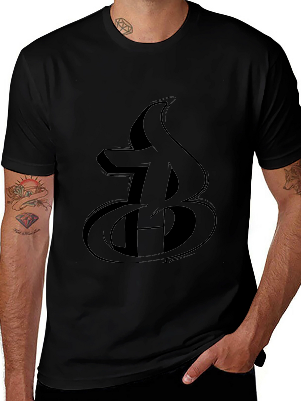 Bold Black Graphic Tee