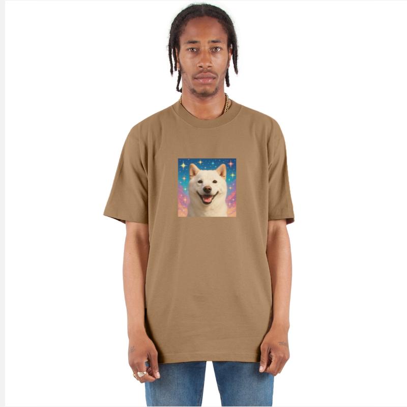 Pixel Smile Shiba – Stardust in White