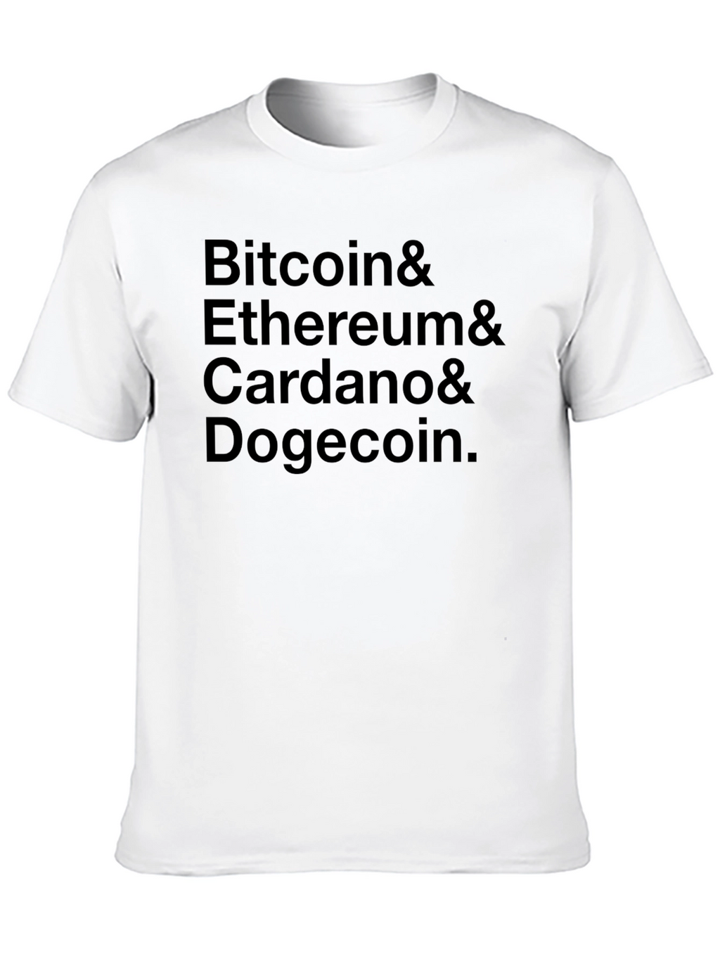 Crypto Fan T-Shirt: Bitcoin Ethereum Cardano Dogecoin