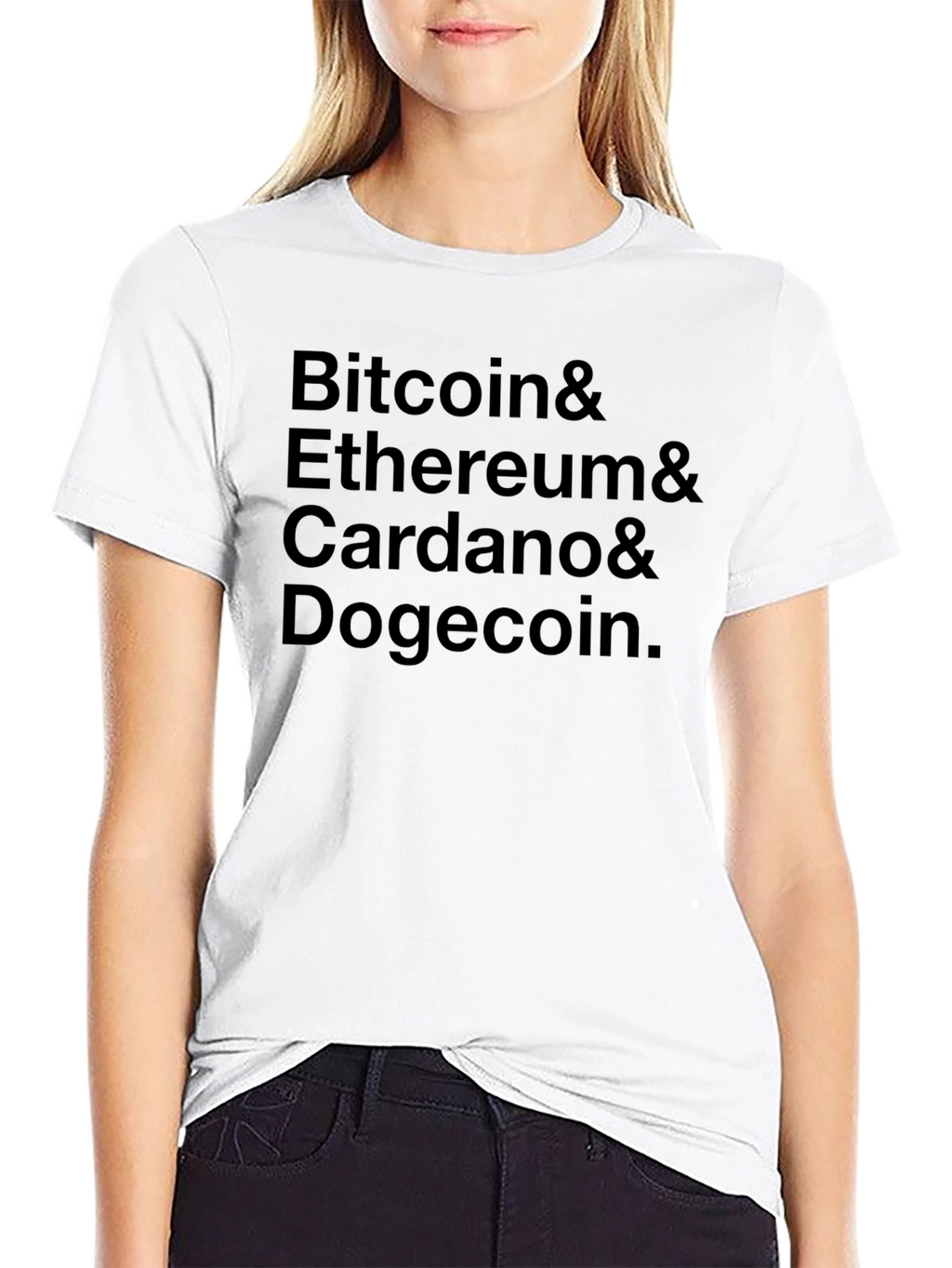 Crypto Fan T-Shirt: Bitcoin Ethereum Cardano Dogecoin
