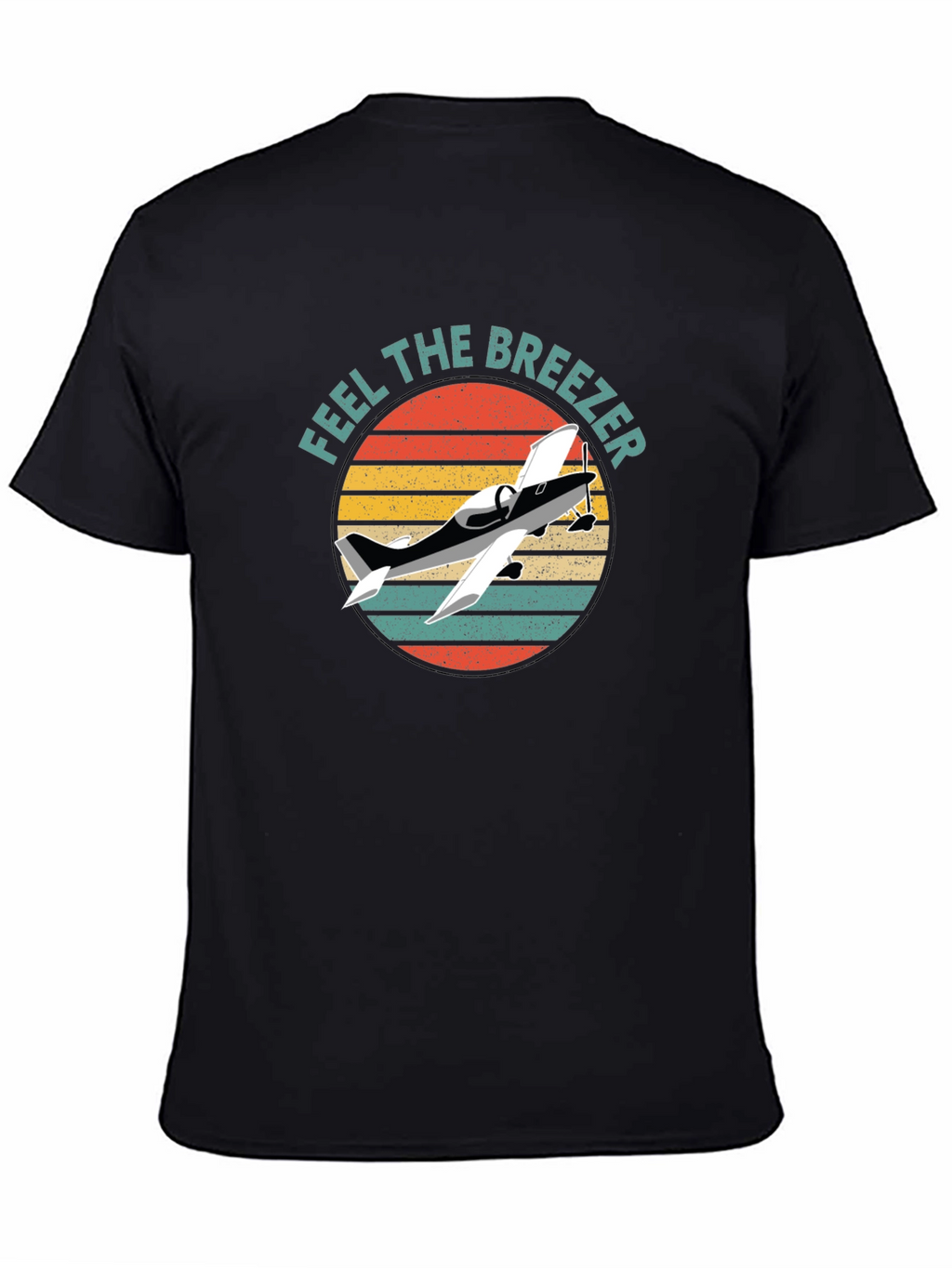 Feel the Breezer Airplane Graphic Tee - Black