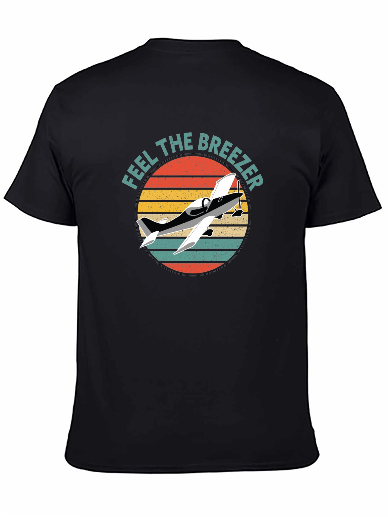 Feel the Breezer Airplane Graphic Tee - Black