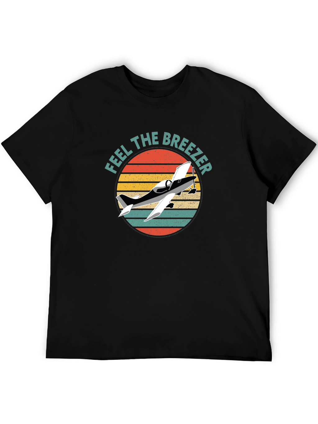 Feel the Breezer Airplane Graphic Tee - Black