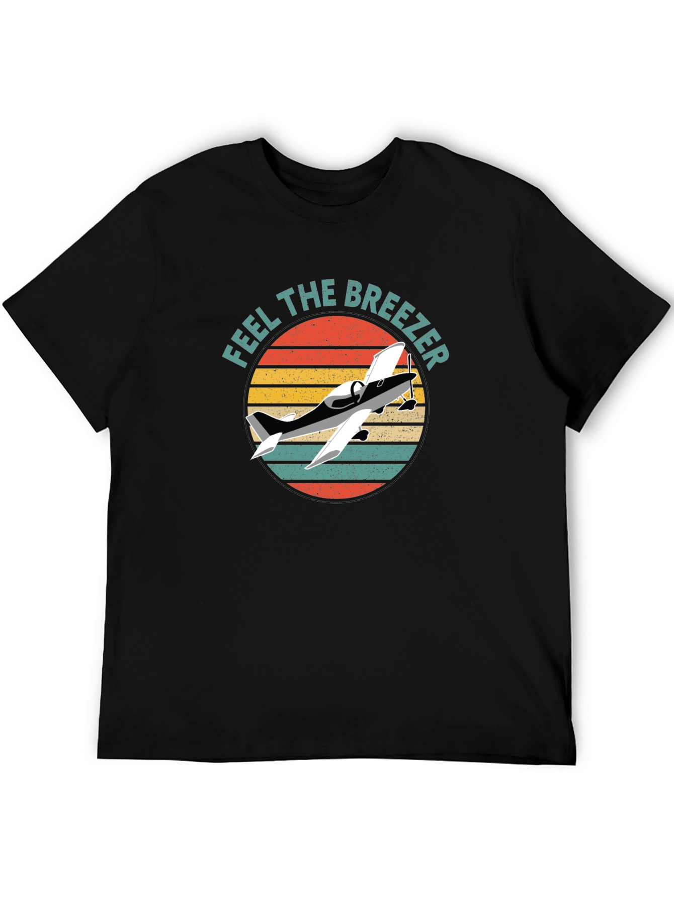 Feel the Breezer Airplane Graphic Tee - Black