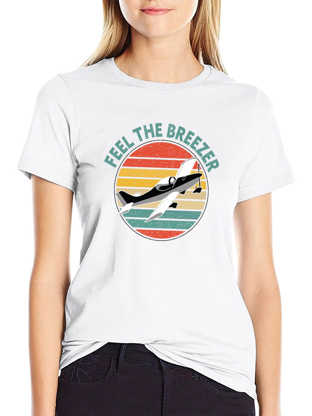 Feel the Breezer Airplane Graphic Tee - Black