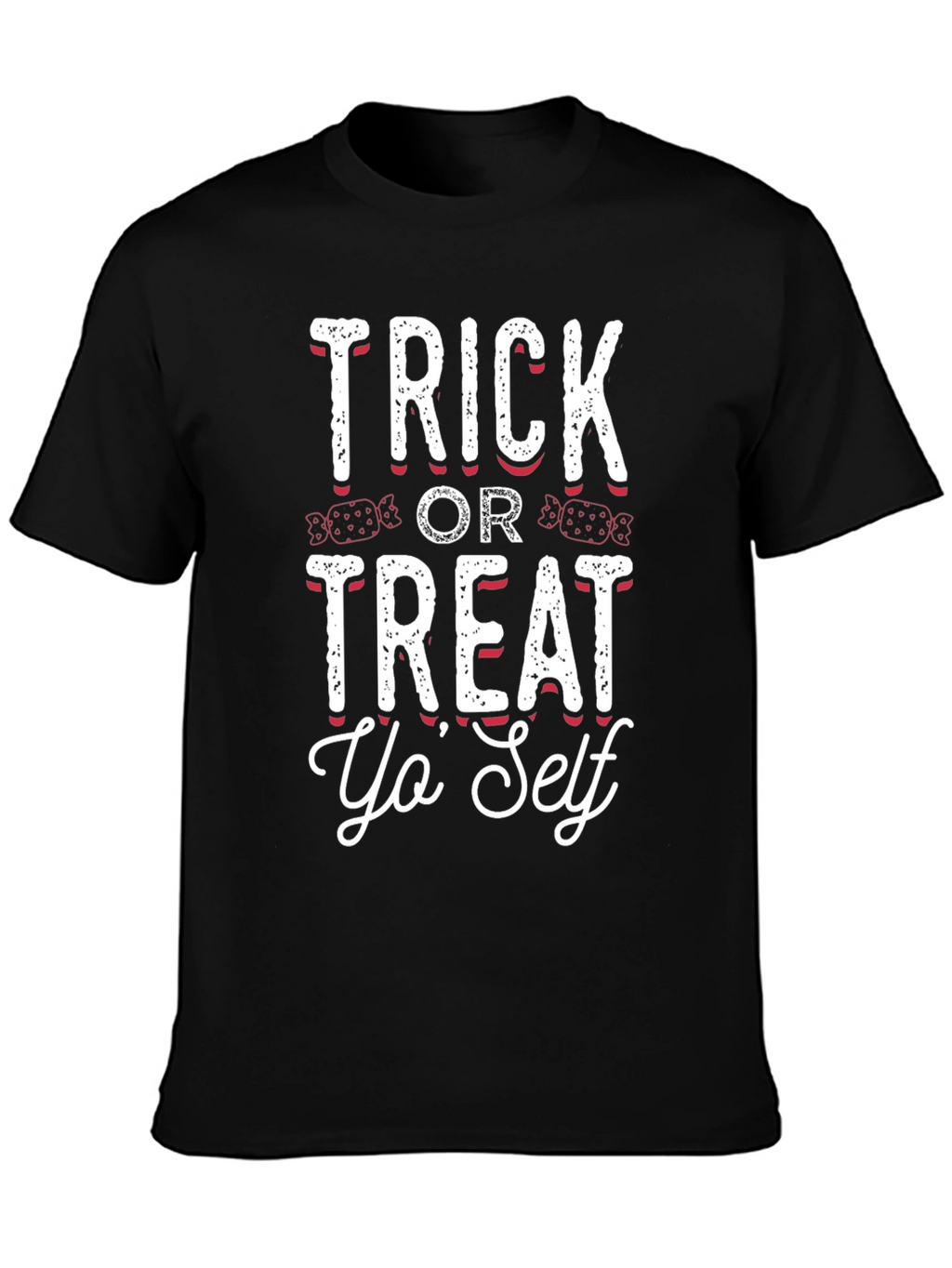 Trick or Treat Yo Self Black Graphic Tee