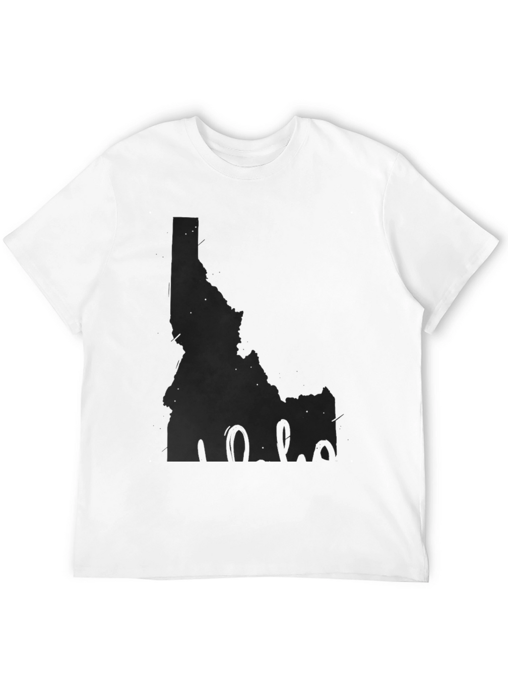Idaho State Map Black T-Shirt