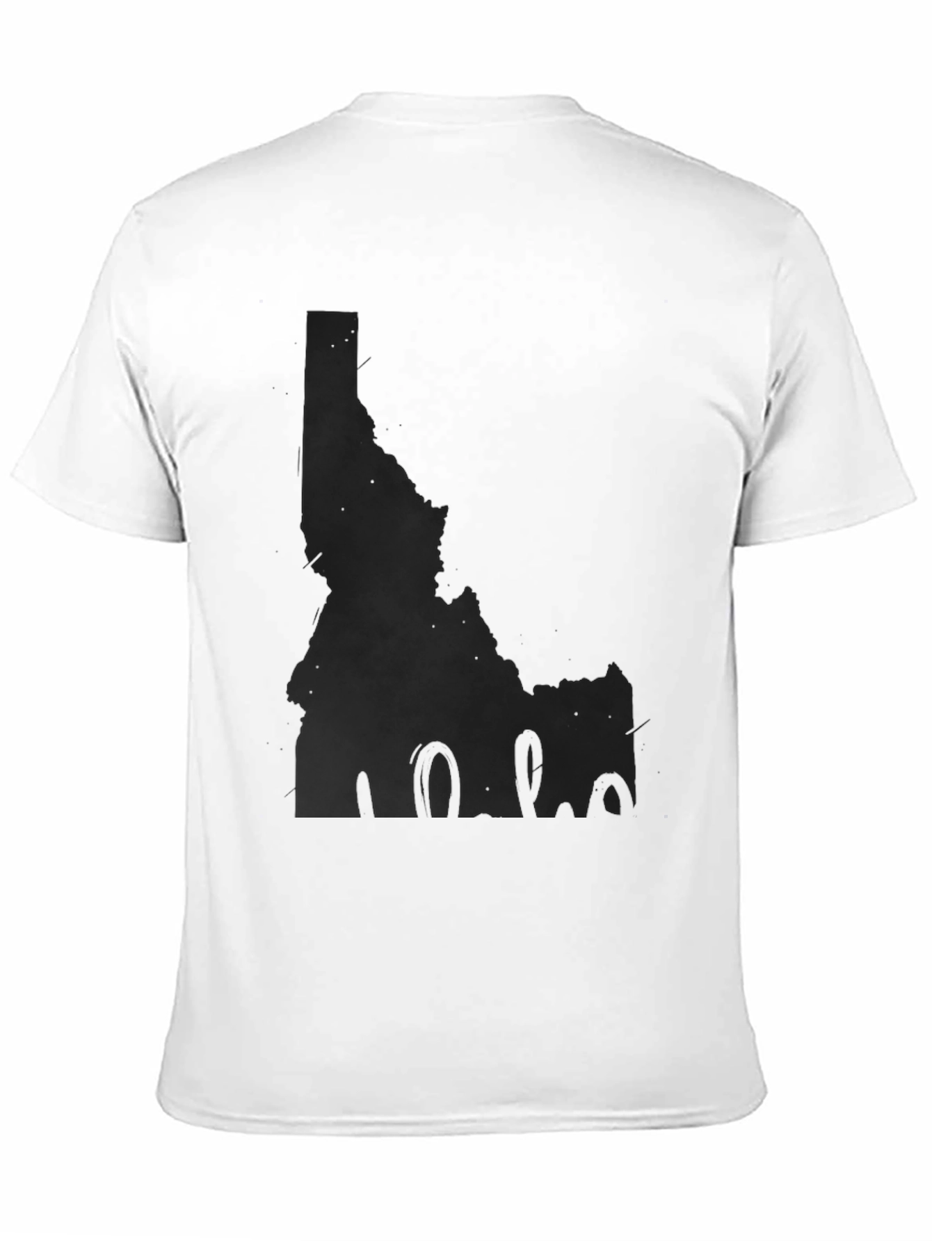 Idaho State Map Black T-Shirt