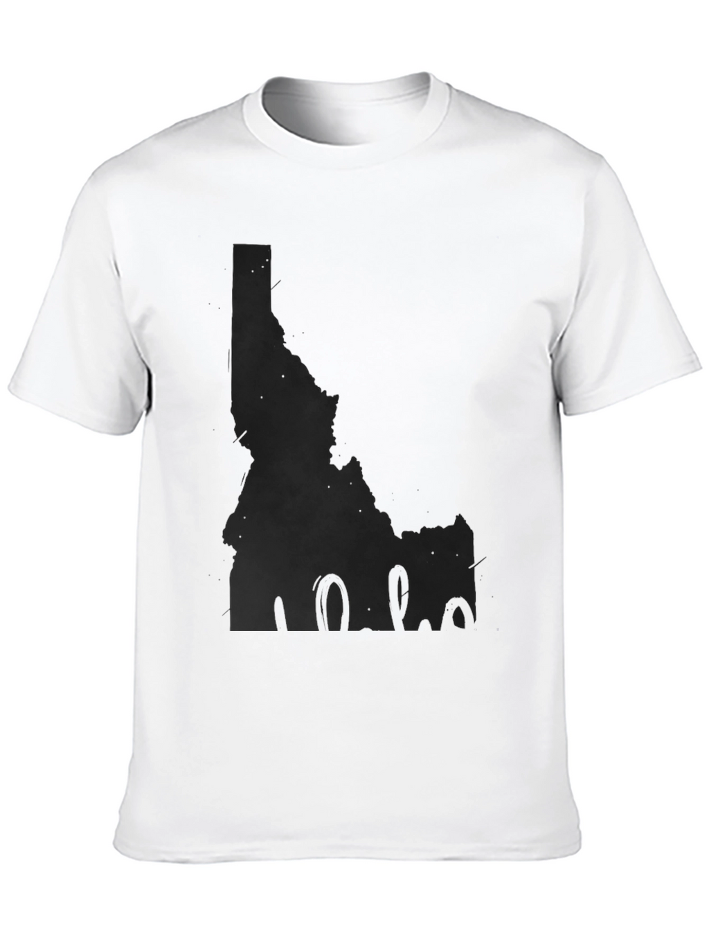 Idaho State Map Black T-Shirt
