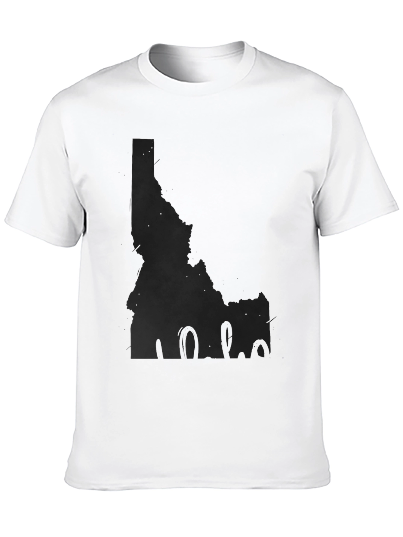 Idaho State Map Black T-Shirt