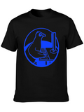 Programmer Pigeon T-Shirt - Blue Design