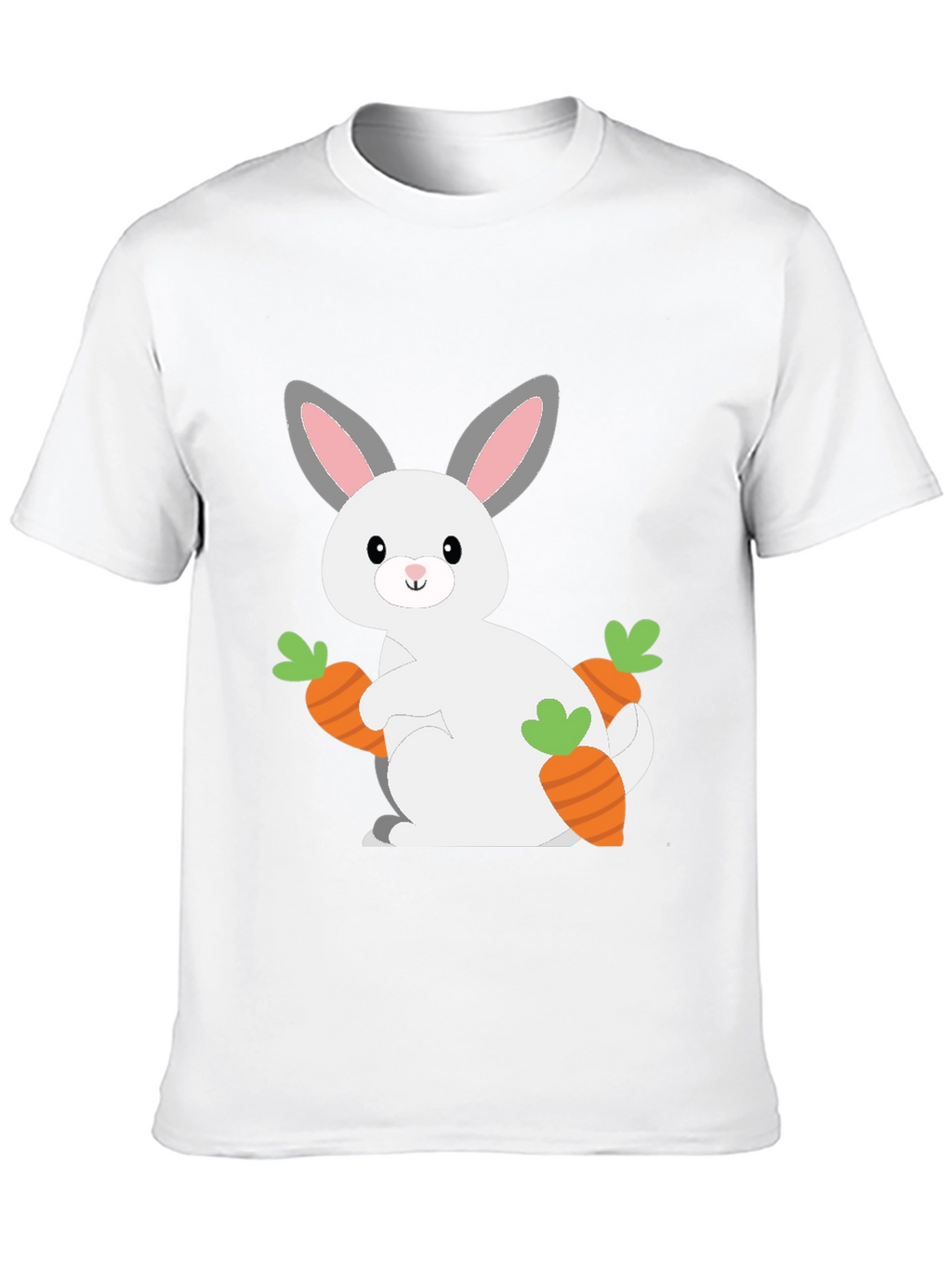 Cute Bunny & Carrots Graphic Tee - Easter Shirt
