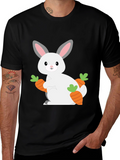 Cute Bunny & Carrots Graphic Tee - Easter Shirt