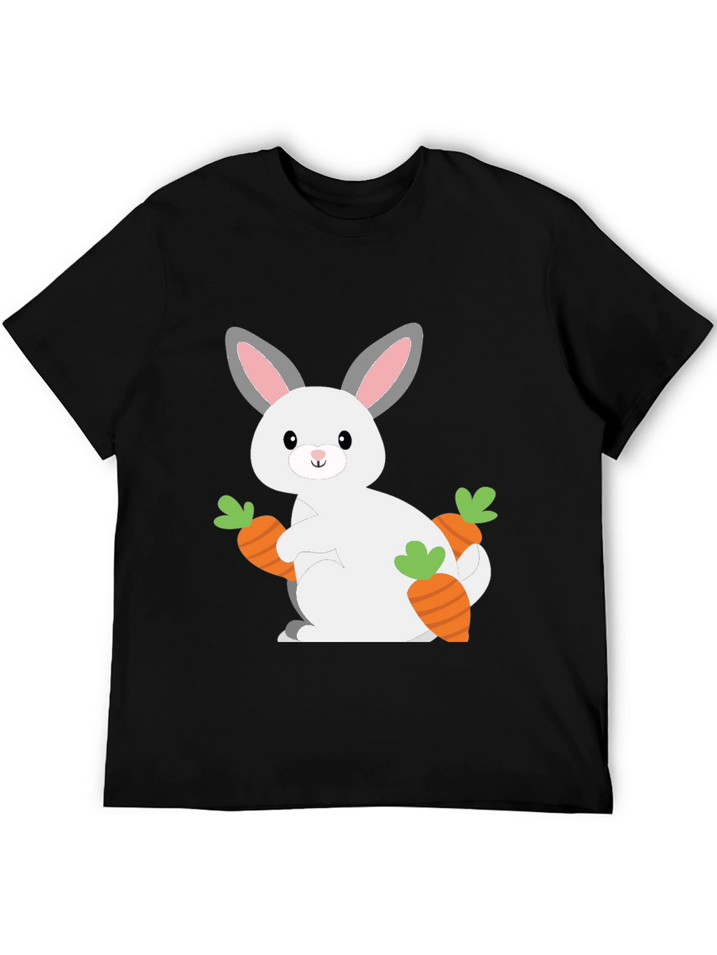 Cute Bunny & Carrots Graphic Tee - Easter Shirt