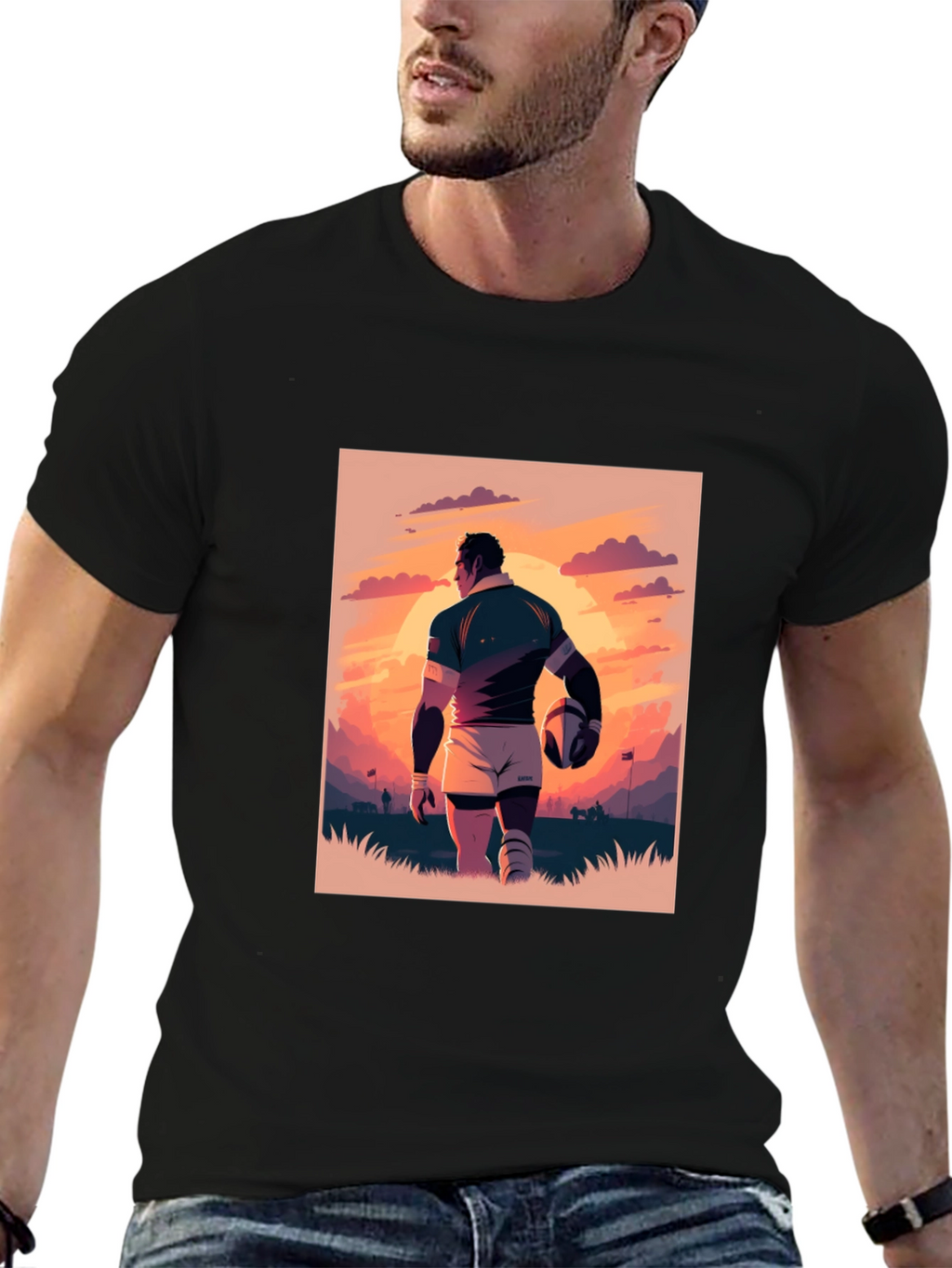 Rugby Sunset T-Shirt: Sporty Style