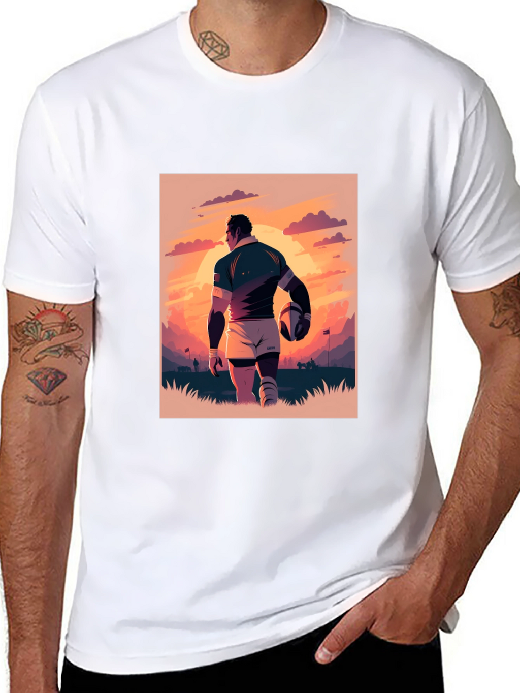 Rugby Sunset T-Shirt: Sporty Style