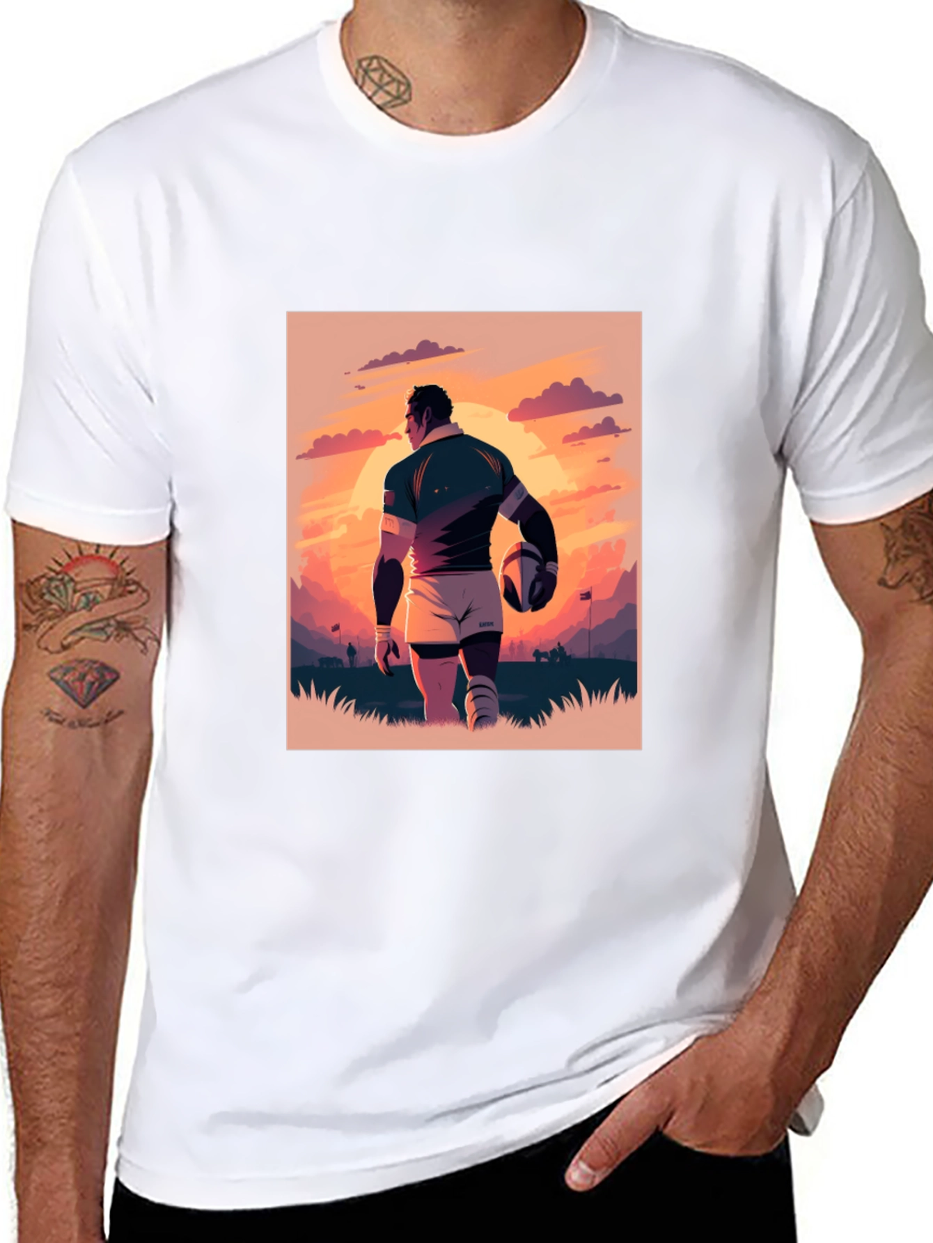 Rugby Sunset T-Shirt: Sporty Style