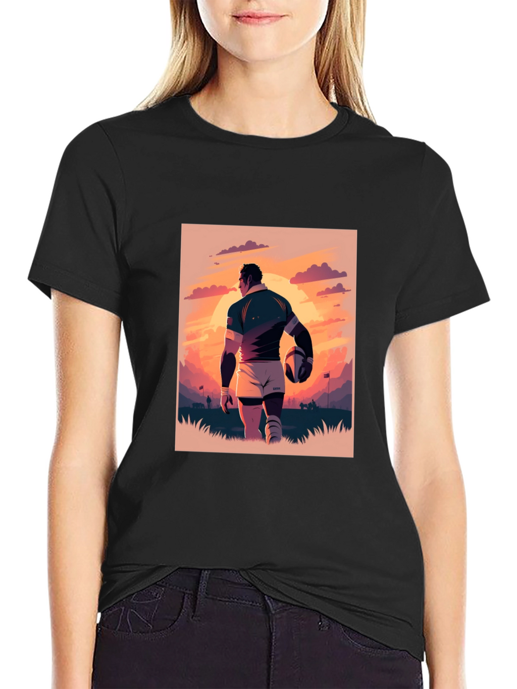 Rugby Sunset T-Shirt: Sporty Style