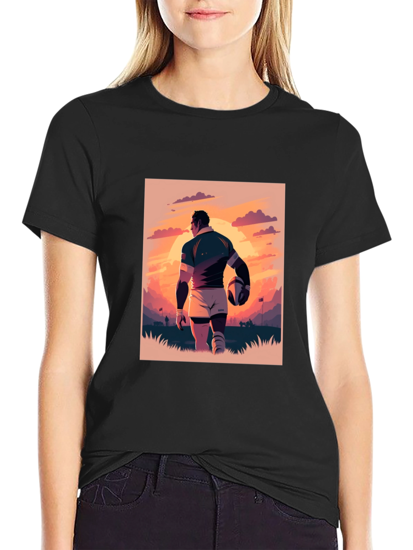 Rugby Sunset T-Shirt: Sporty Style