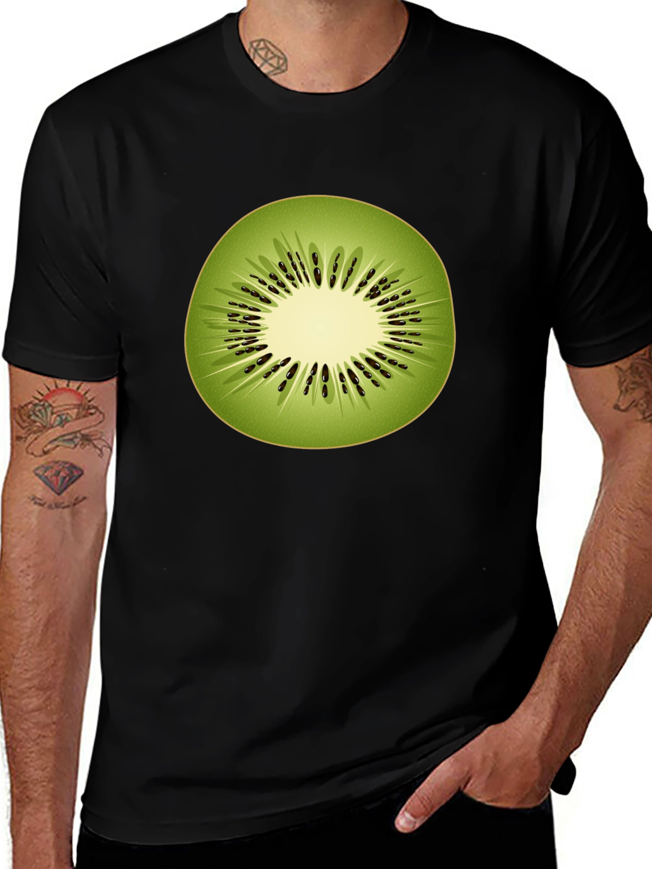 Kiwi Slice Graphic Tee - Unique Fruit Design T-Shirt