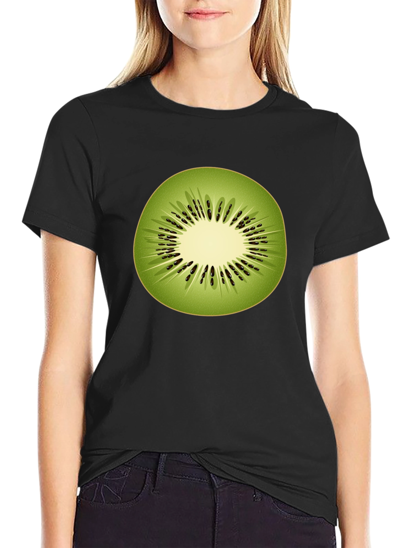 Kiwi Slice Graphic Tee - Unique Fruit Design T-Shirt