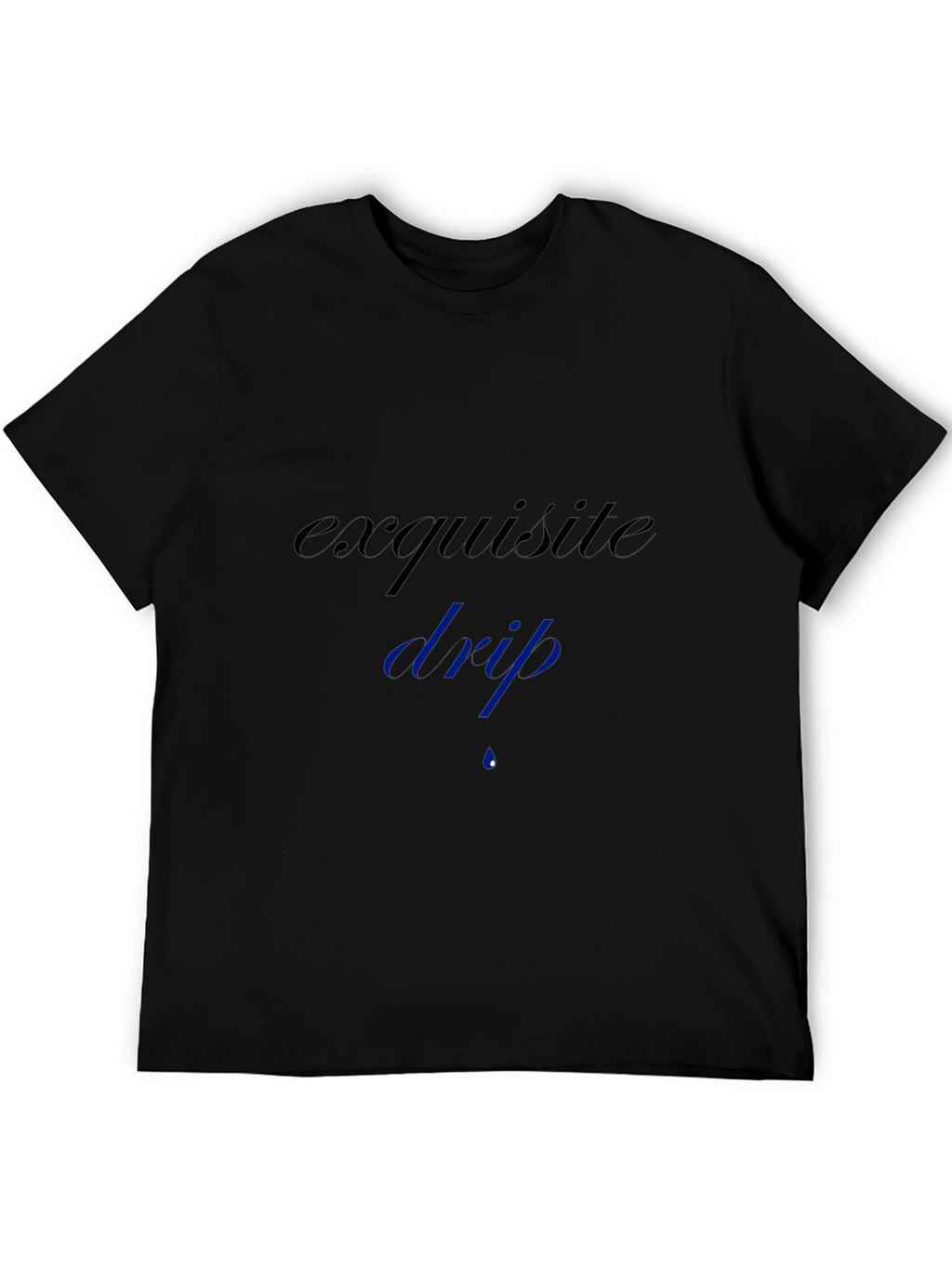 Exquisite Drip Black Tee - Stylish and Comfortable