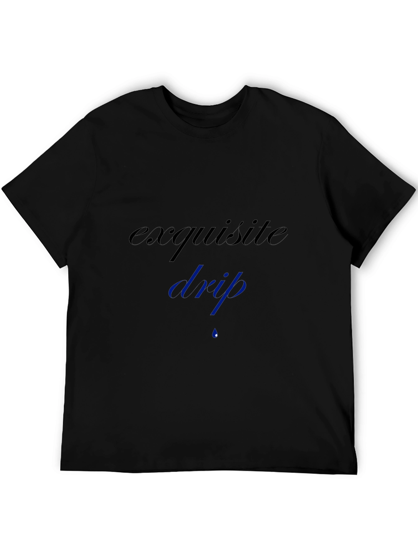Exquisite Drip Black Tee - Stylish and Comfortable