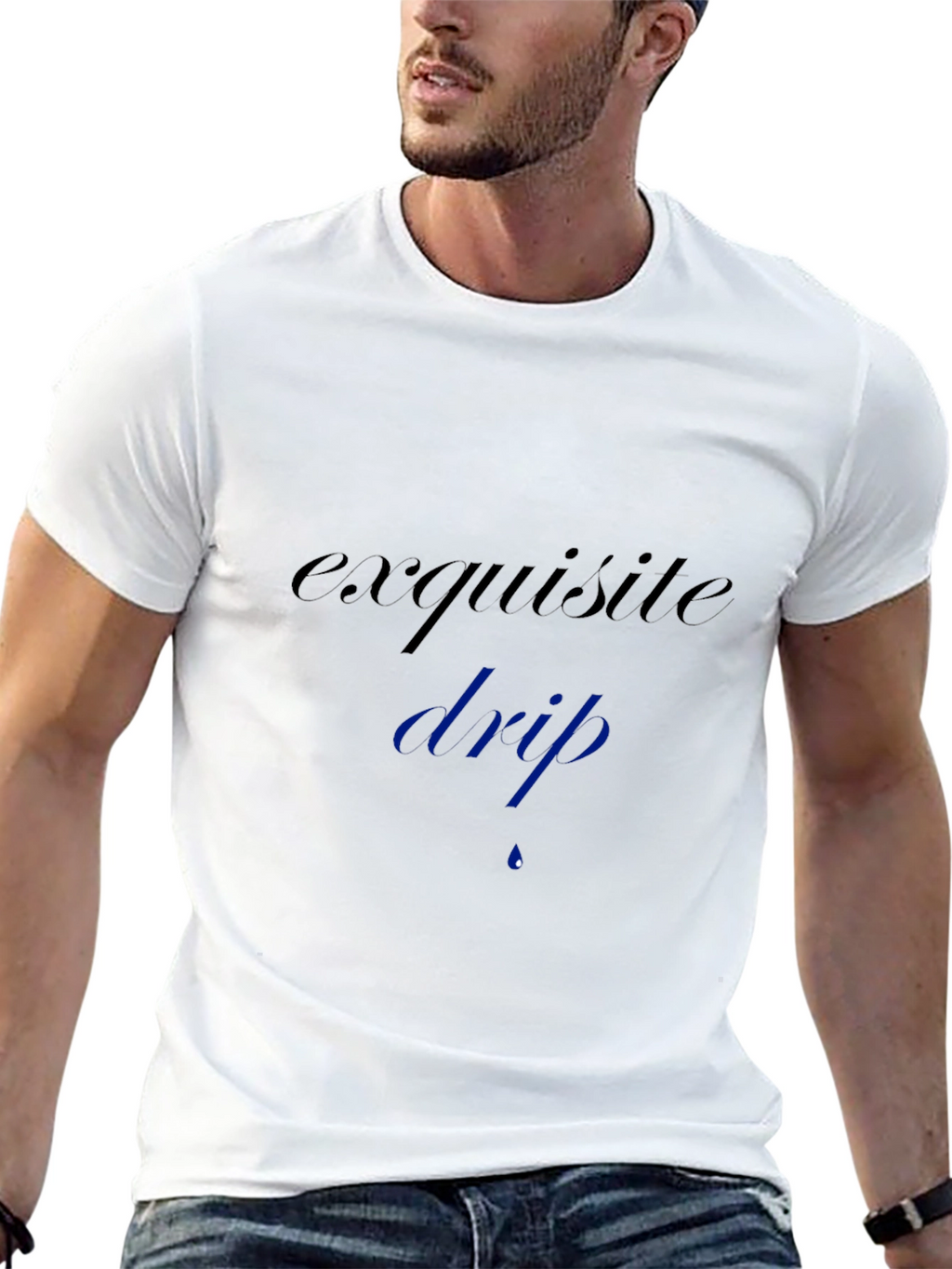 Exquisite Drip Black Tee - Stylish and Comfortable