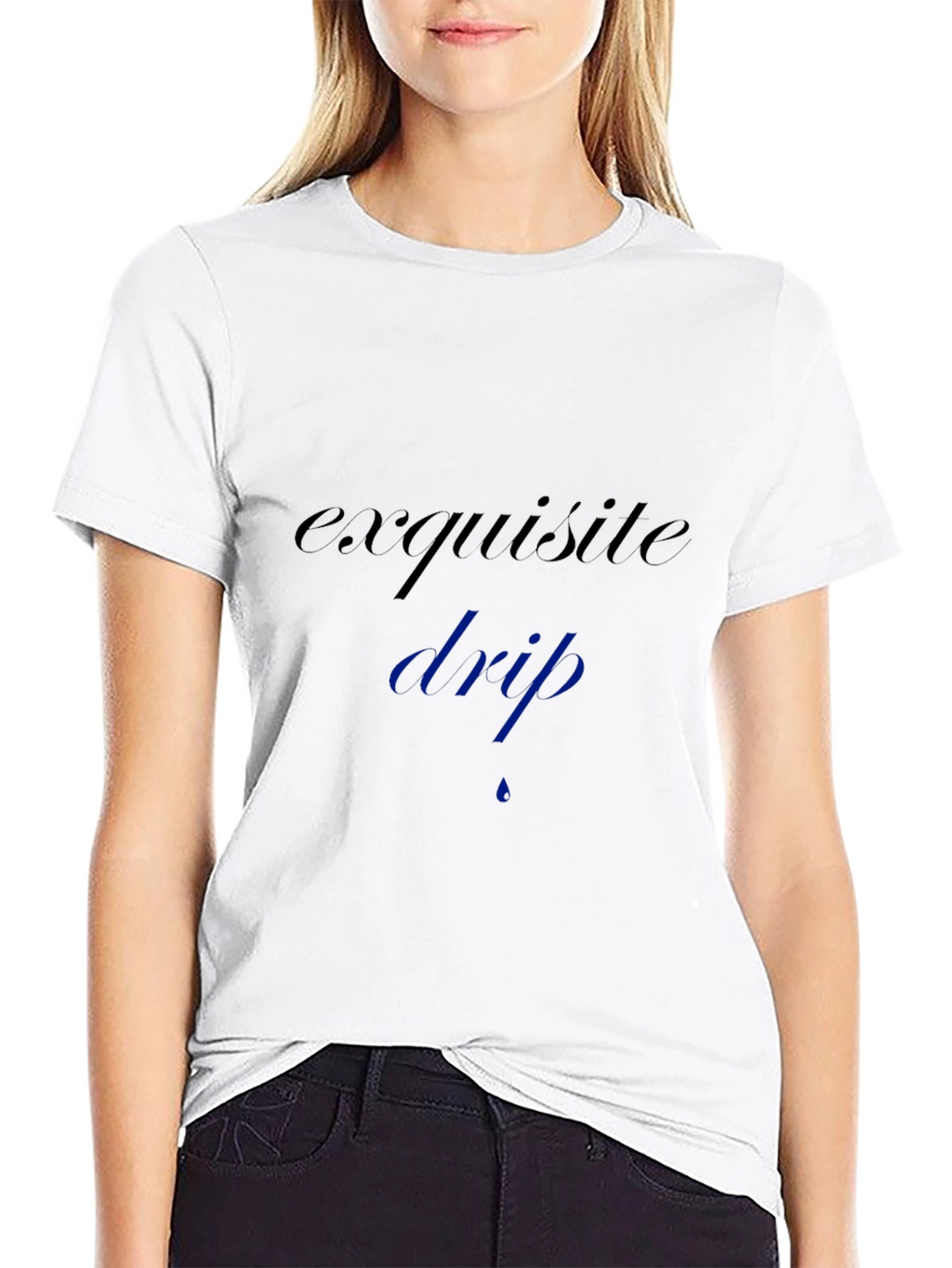 Exquisite Drip Black Tee - Stylish and Comfortable