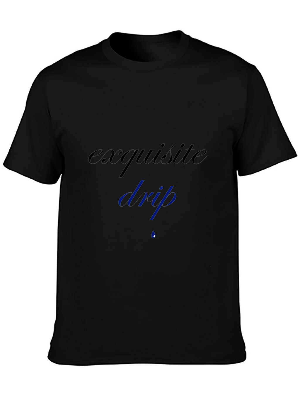 Exquisite Drip Black Tee - Stylish and Comfortable