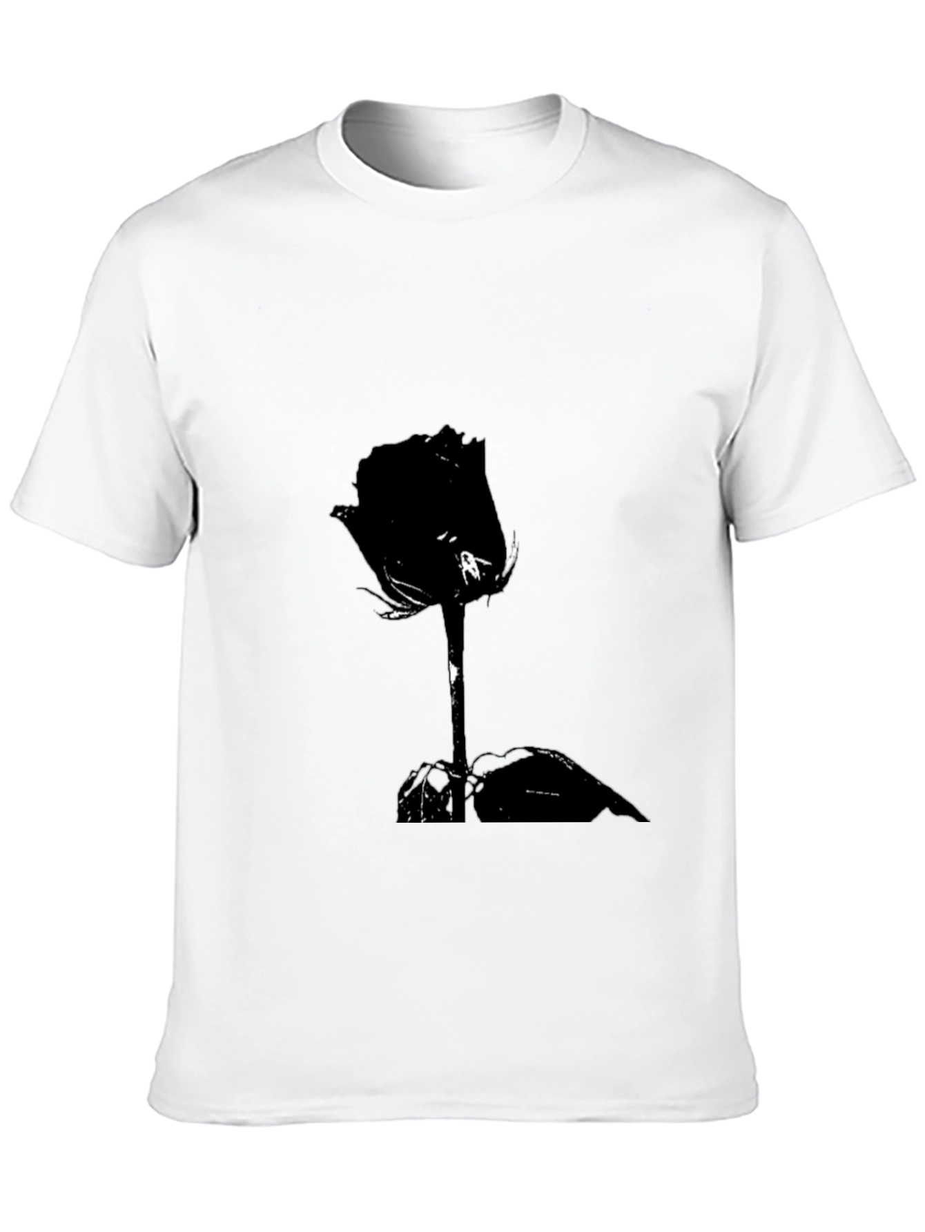 Black Rose Graphic Tee - Stylish Mens T-Shirt