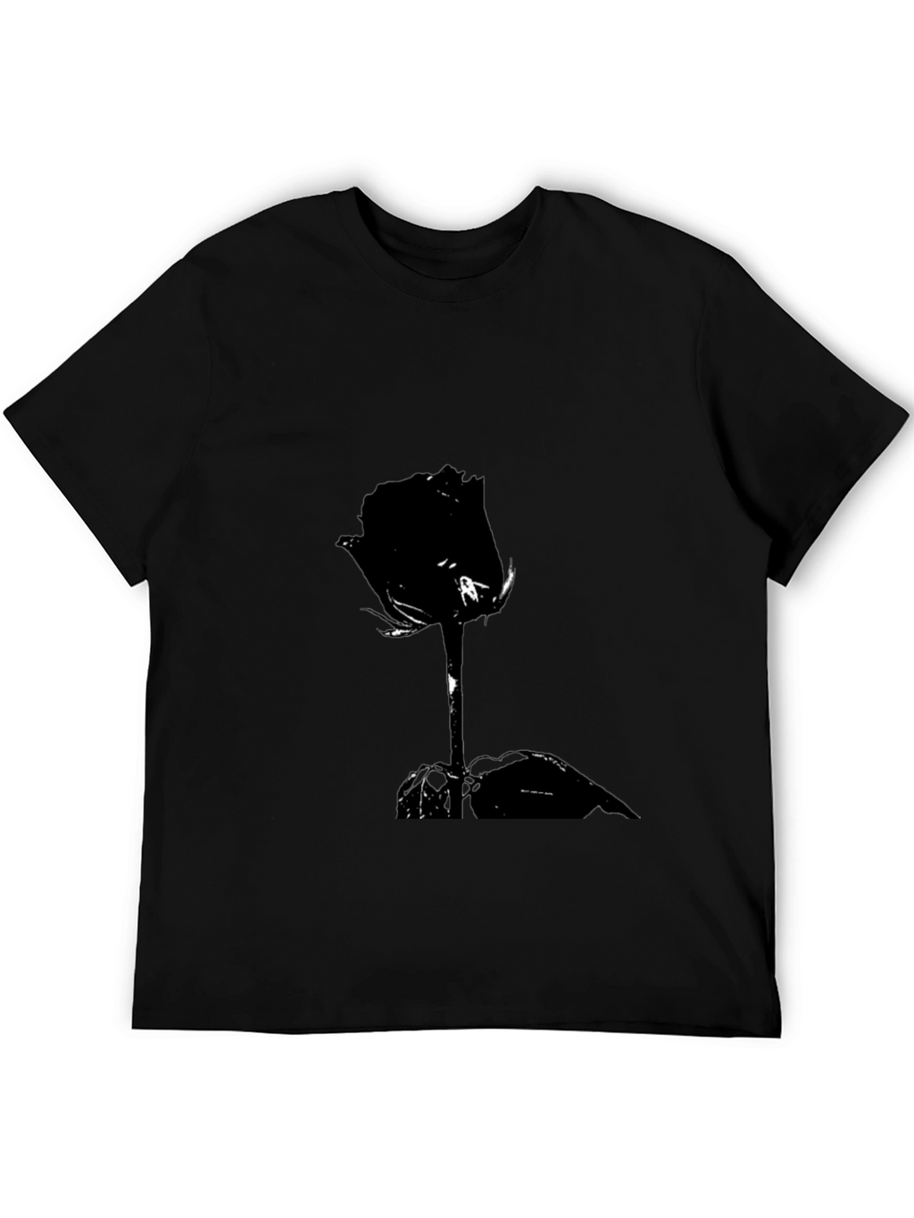Black Rose Graphic Tee - Stylish Mens T-Shirt