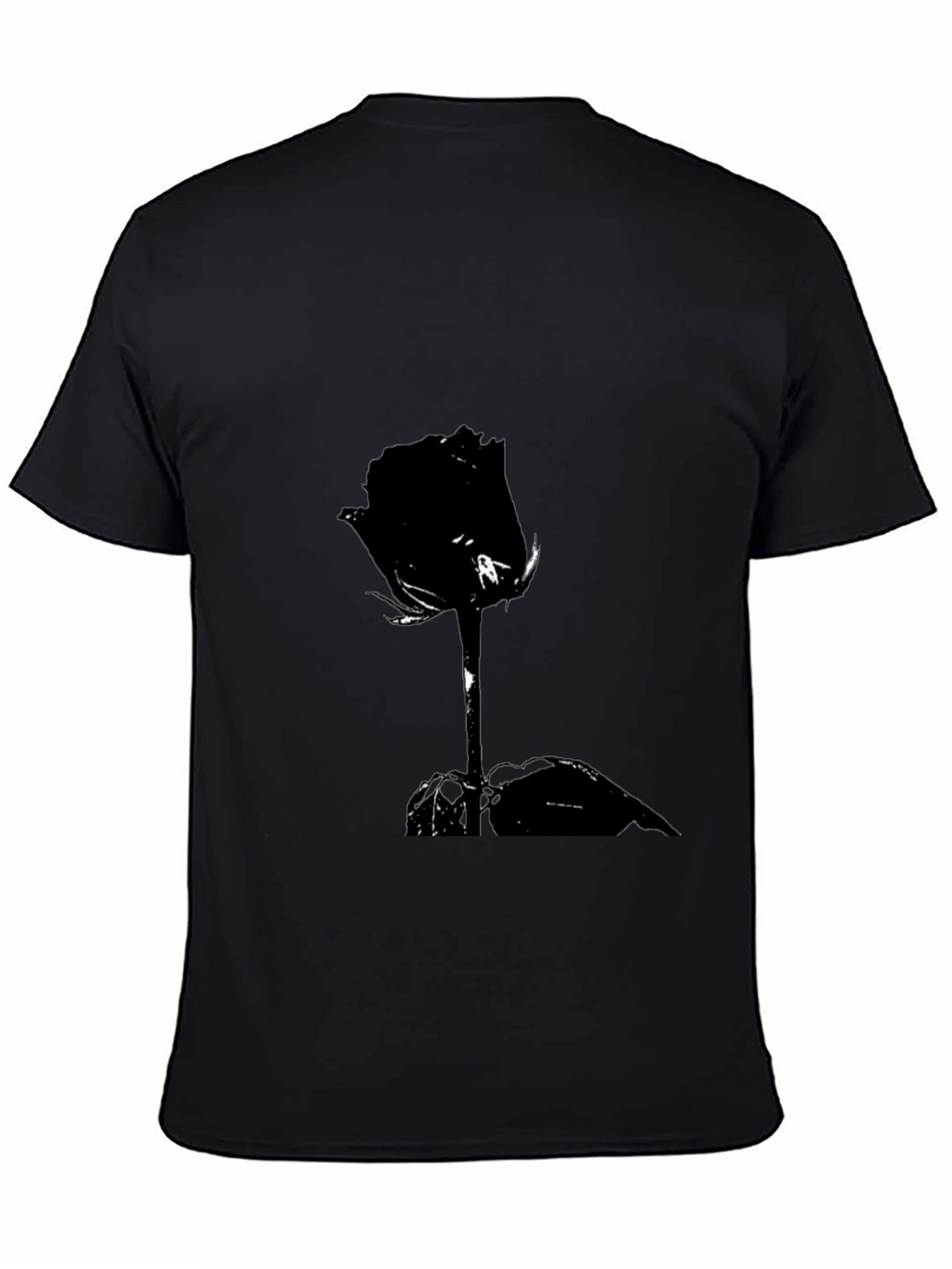 Black Rose Graphic Tee - Stylish Mens T-Shirt