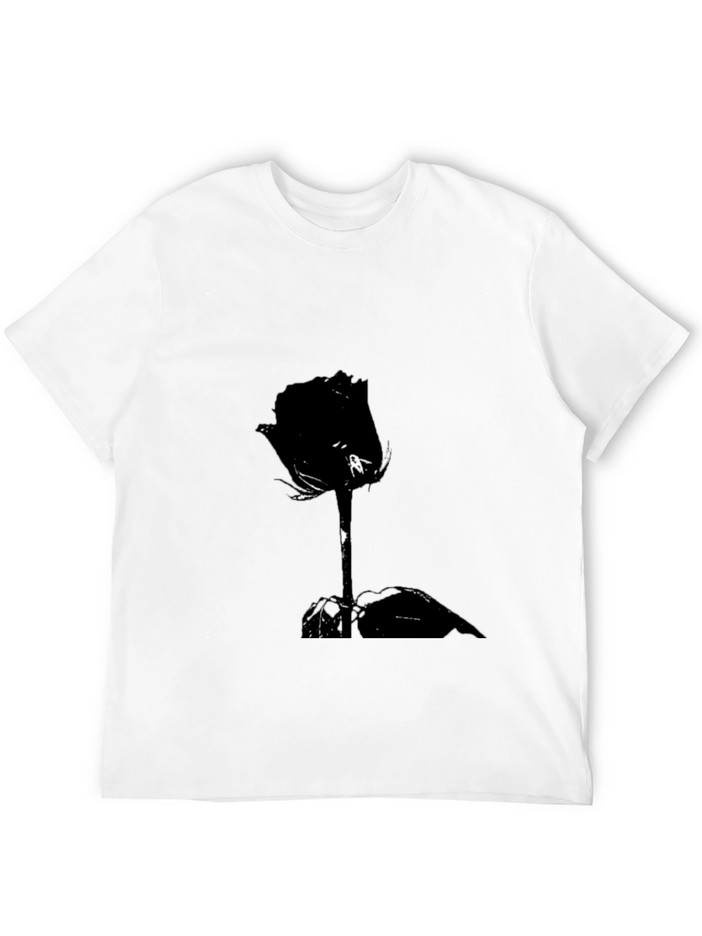 Black Rose Graphic Tee - Stylish Mens T-Shirt