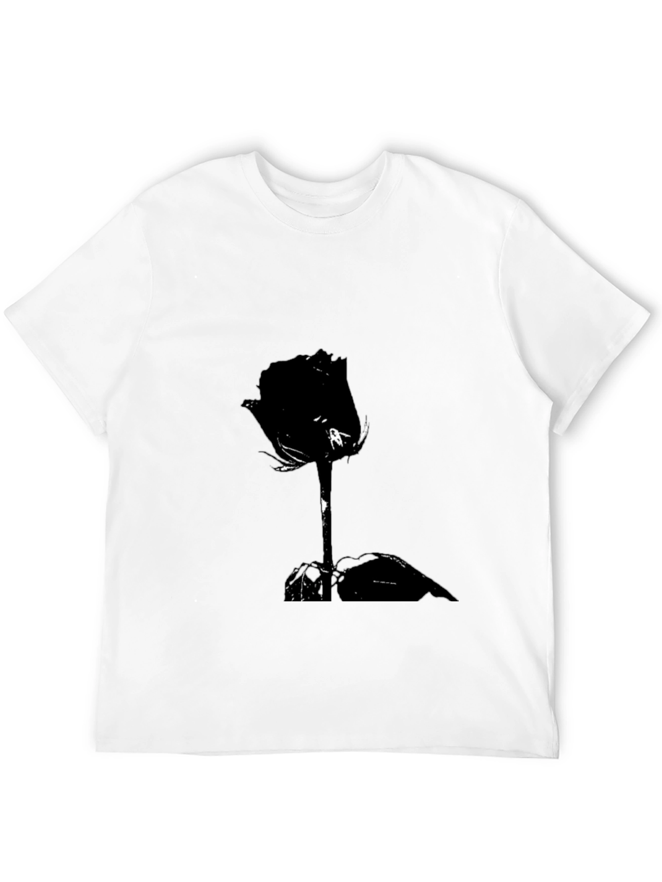Black Rose Graphic Tee - Stylish Mens T-Shirt