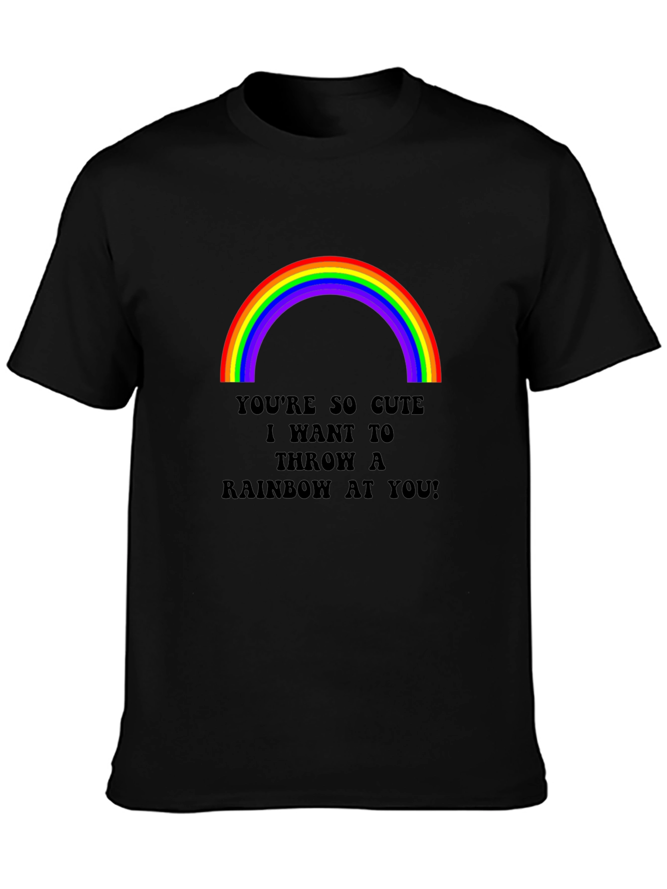 Cute Rainbow Graphic Tee - Throw a Rainbow at You!