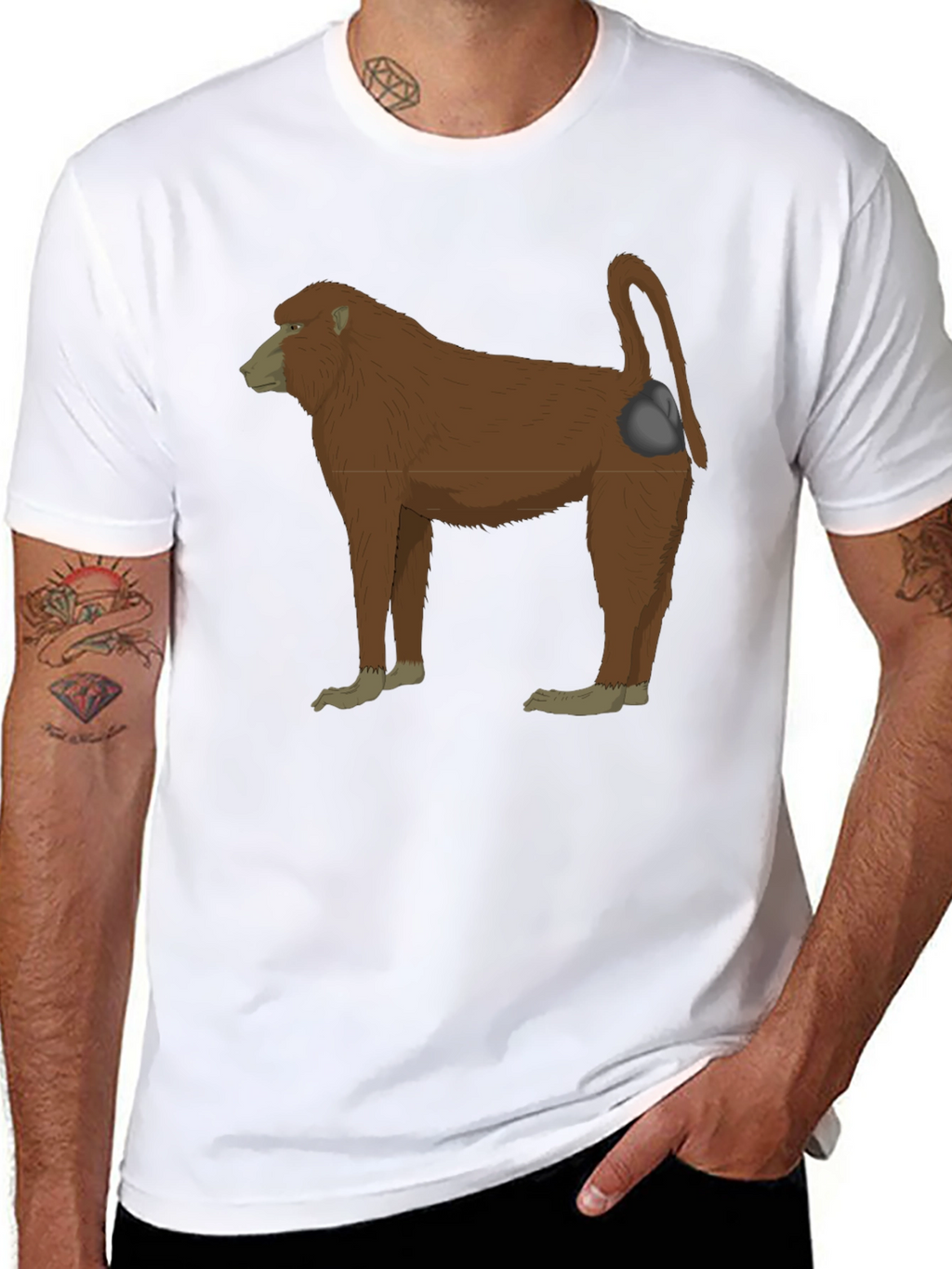 Baboon Graphic Tee - Black T-Shirt