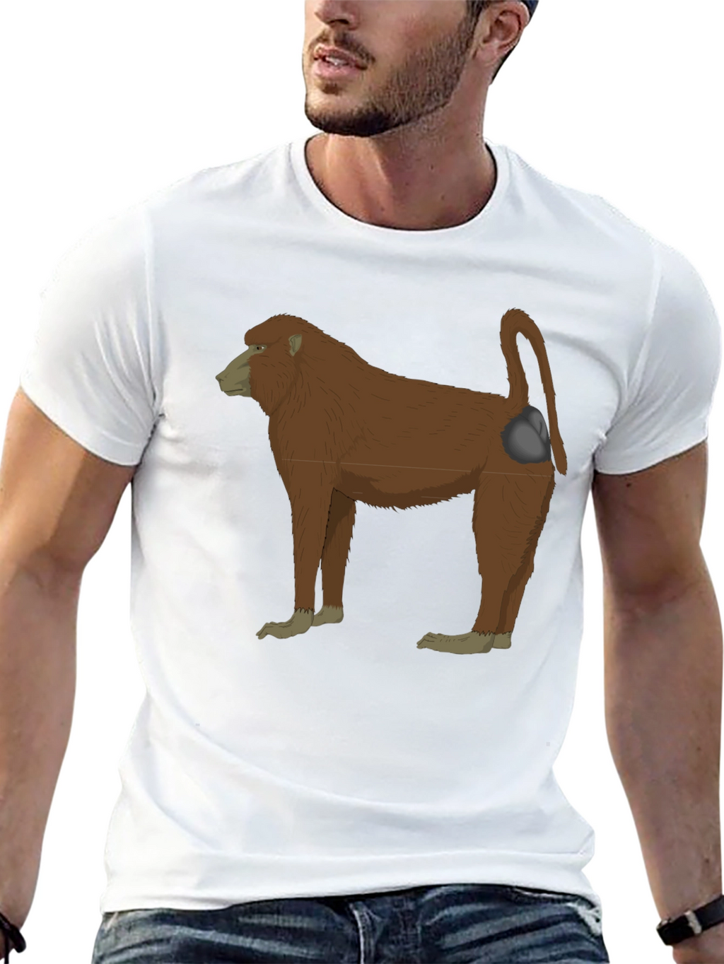 Baboon Graphic Tee - Black T-Shirt
