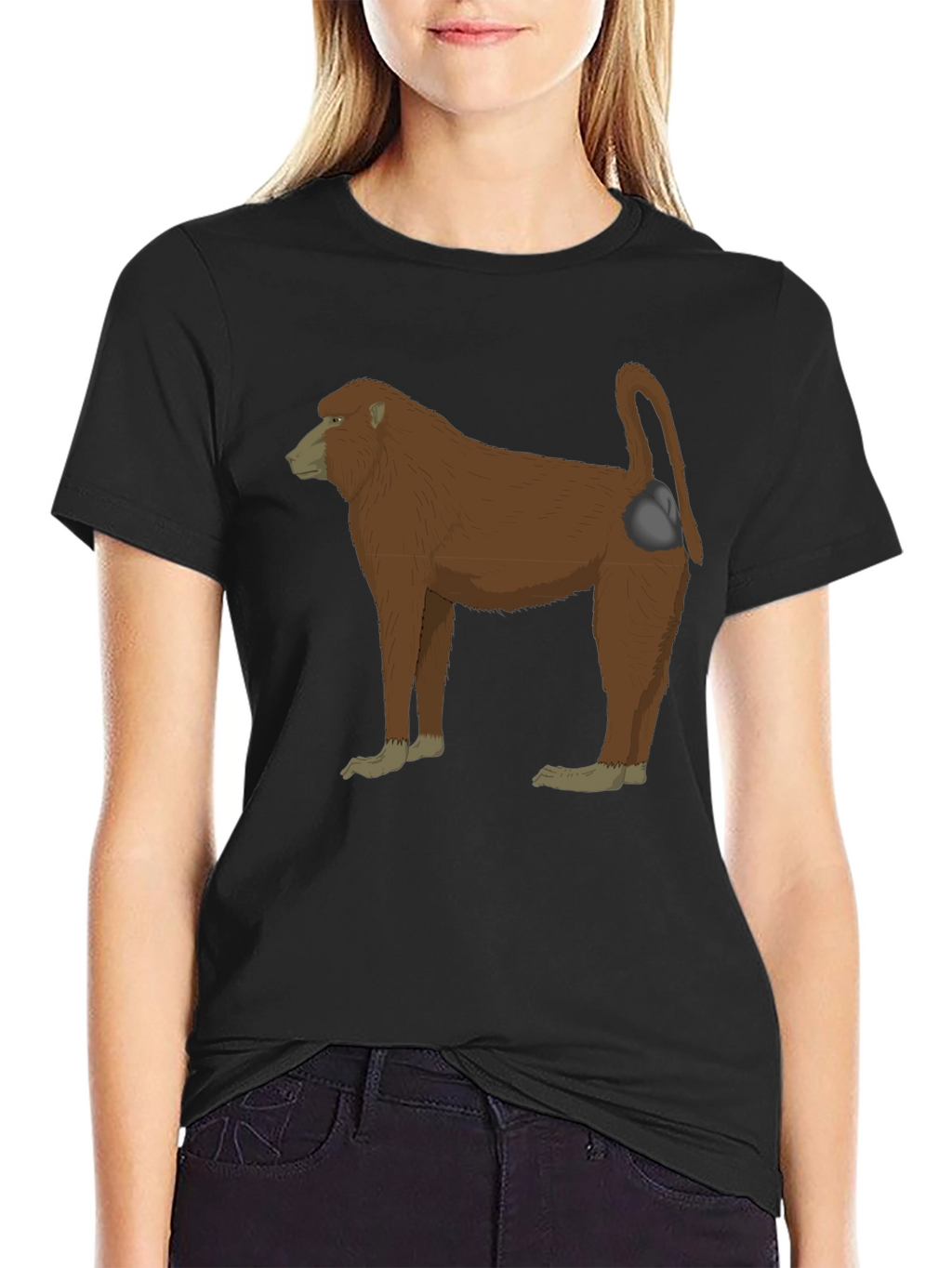 Baboon Graphic Tee - Black T-Shirt