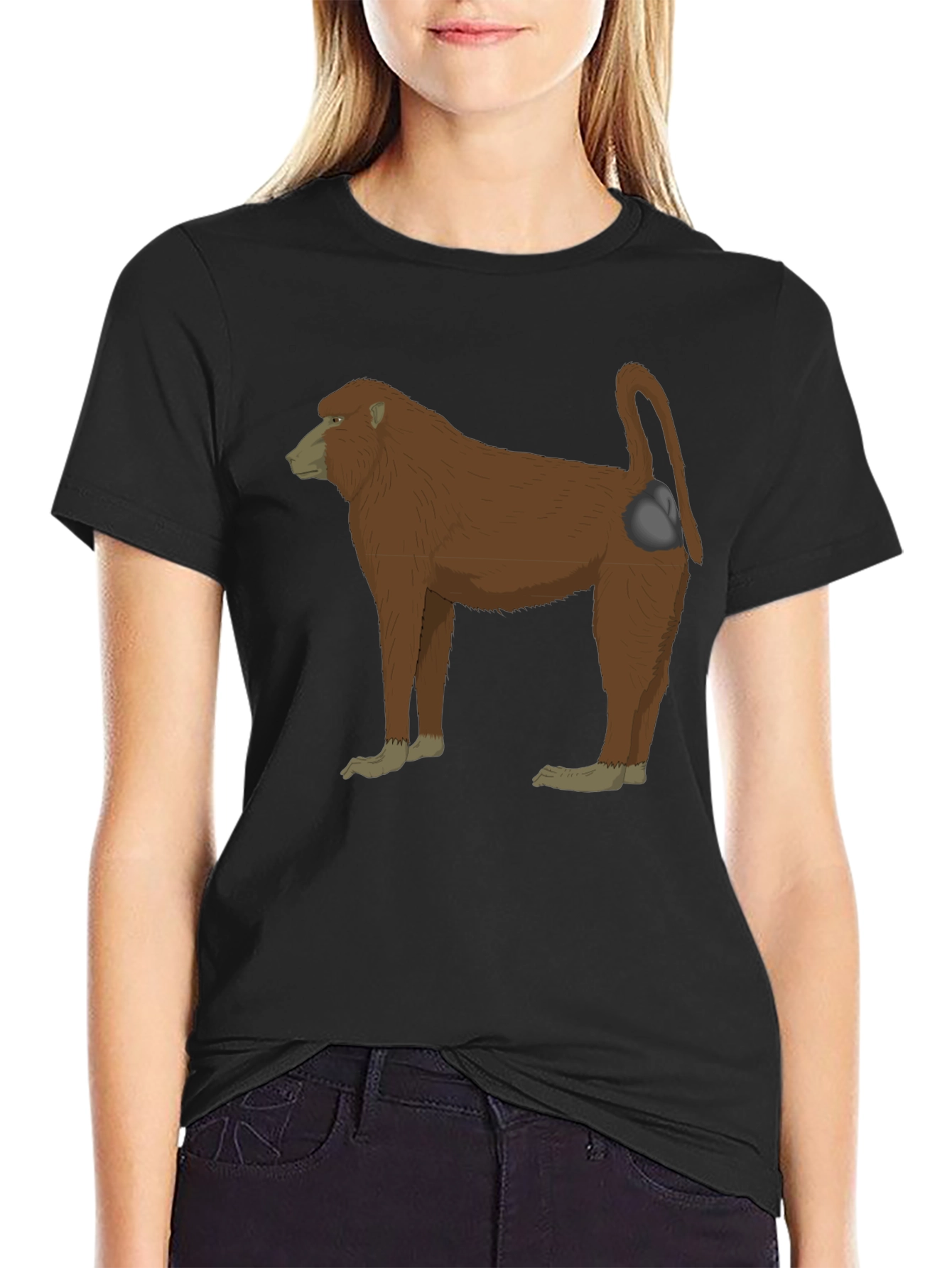 Baboon Graphic Tee - Black T-Shirt
