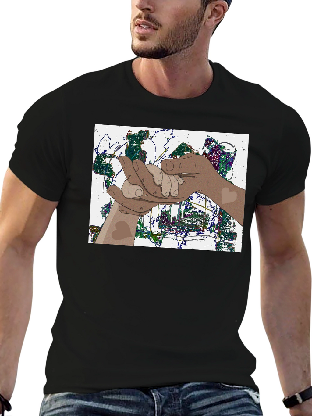 Interracial Unity T-Shirt - Black