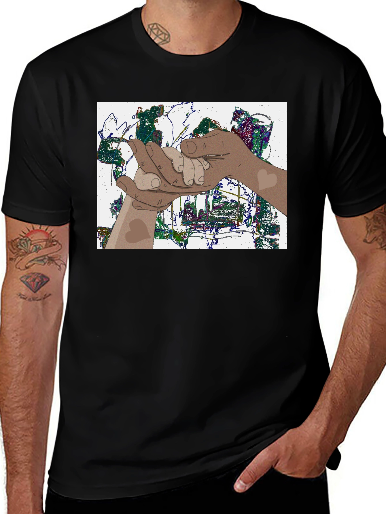 Interracial Unity T-Shirt - Black