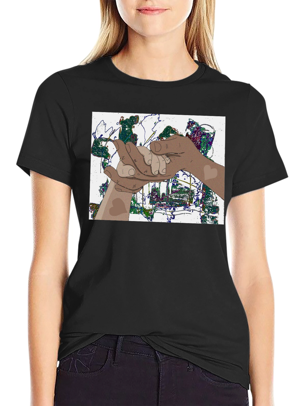 Interracial Unity T-Shirt - Black