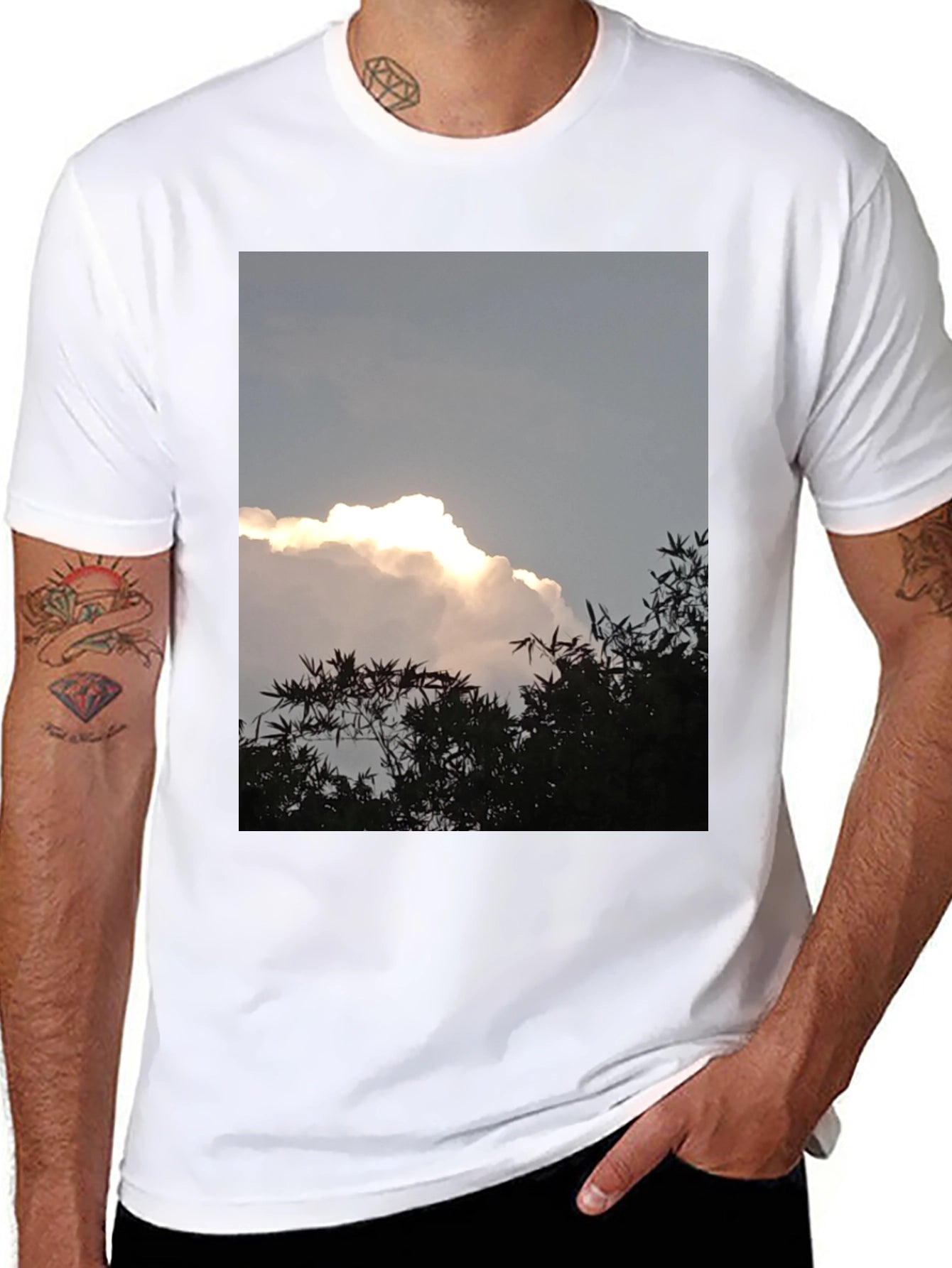Cloudscape Graphic Tee - Sky & Nature Print