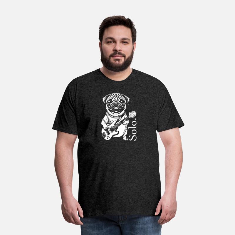 Pug solo. Dark colors