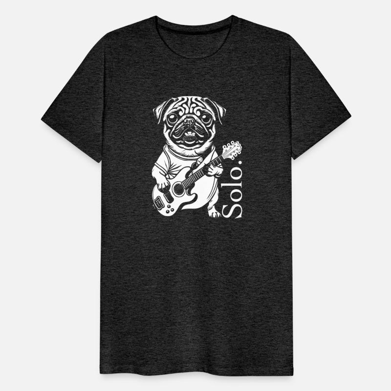 Pug solo. Dark colors